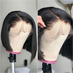 Silk Press Straight 360 Lace Frontal Pre-plucked Virgin Human Hair Bob Wig