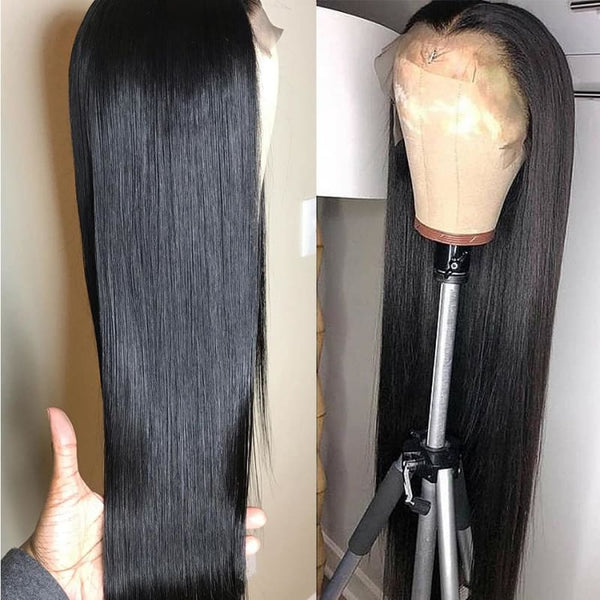 Straight 360 Lace Front Wig Natural Hair Wigs Ponytail Wig