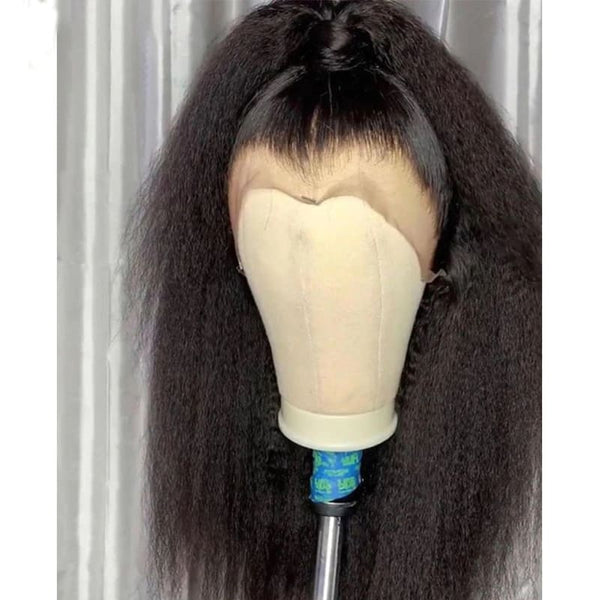 SUPER Pre-Plucked Custom Hairline Kinky Straight Lace Wig